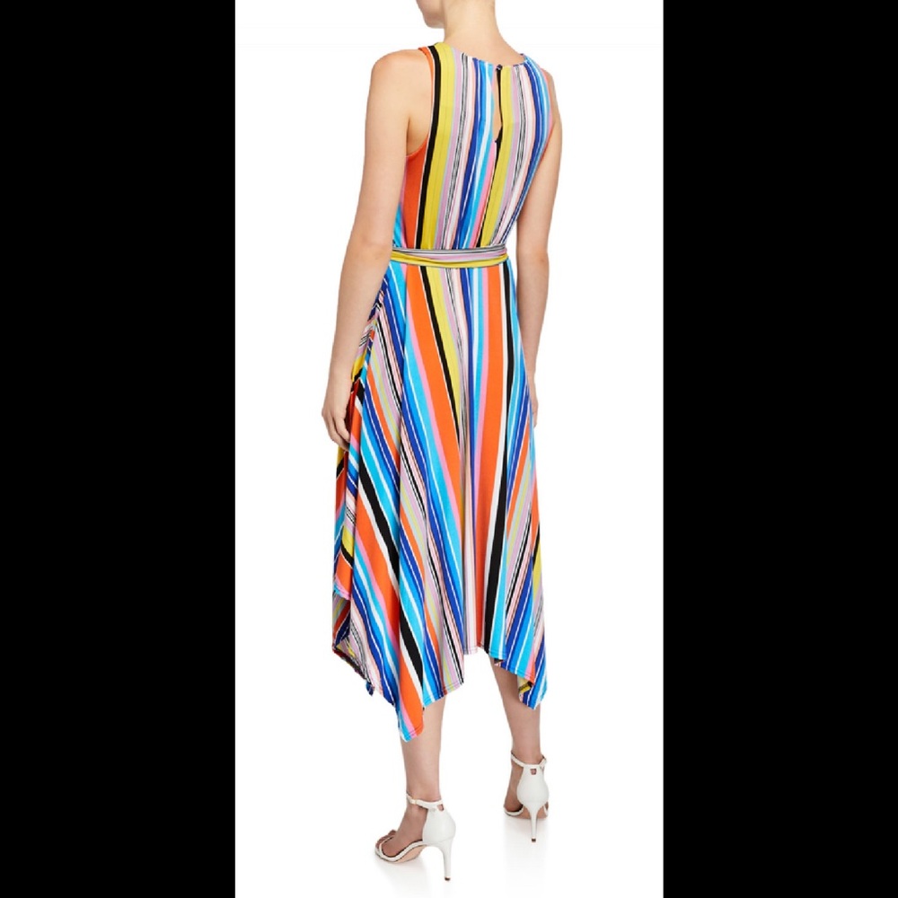 Neiman Marcus Multicolor Striped Maxi Dress